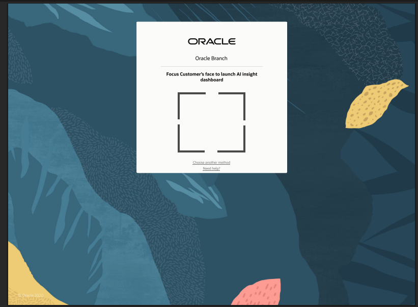 Facial verification capture screen