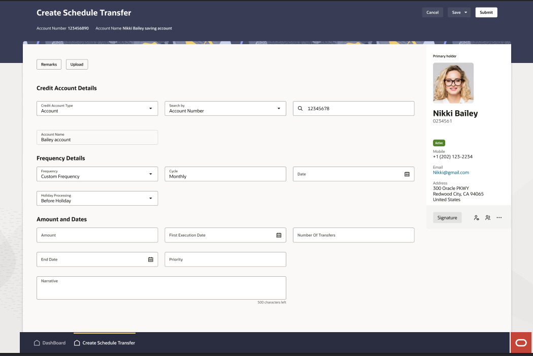 Scheduled transfer