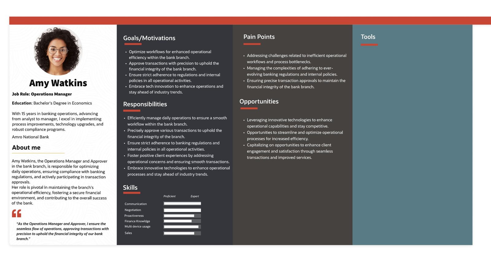 Account Servicing Manager persona